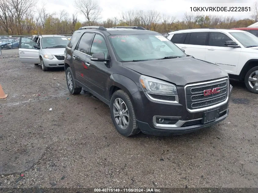 2014 GMC Acadia Slt-1 VIN: 1GKKVRKD0EJ222851 Lot: 40775149