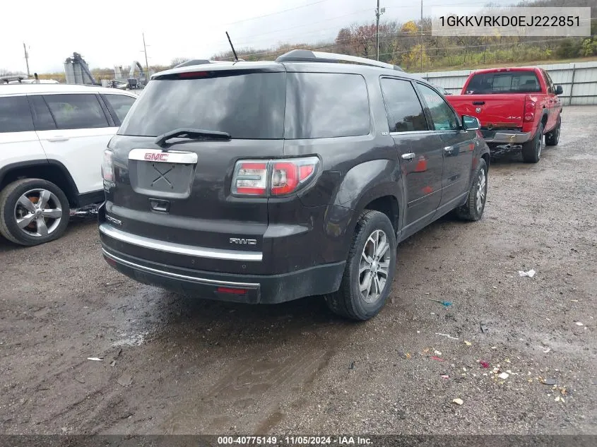 2014 GMC Acadia Slt-1 VIN: 1GKKVRKD0EJ222851 Lot: 40775149