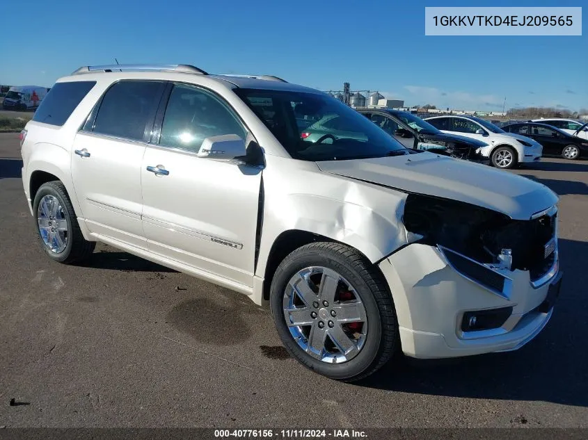 2014 GMC Acadia Denali VIN: 1GKKVTKD4EJ209565 Lot: 40776156