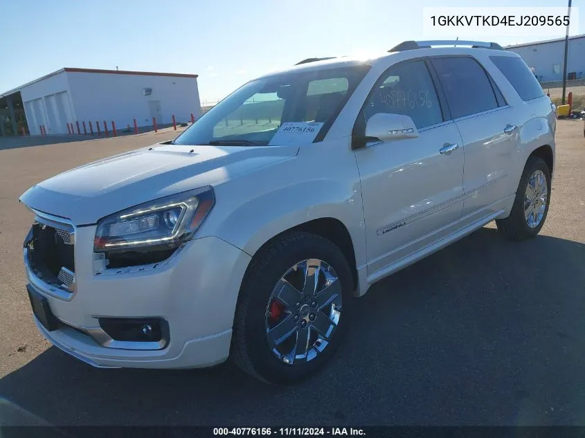 2014 GMC Acadia Denali VIN: 1GKKVTKD4EJ209565 Lot: 40776156