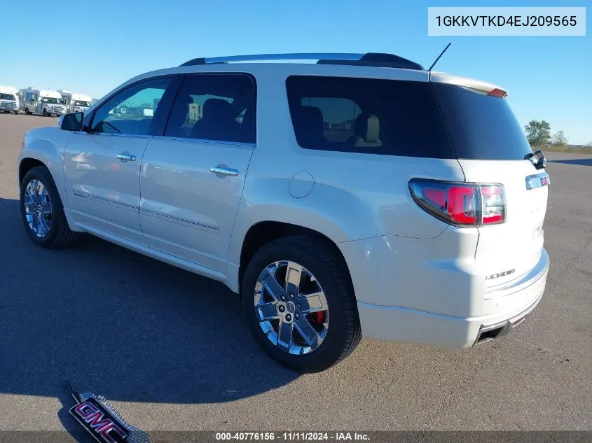 2014 GMC Acadia Denali VIN: 1GKKVTKD4EJ209565 Lot: 40776156