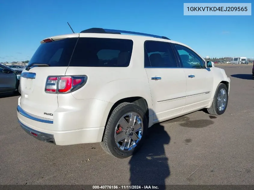 2014 GMC Acadia Denali VIN: 1GKKVTKD4EJ209565 Lot: 40776156