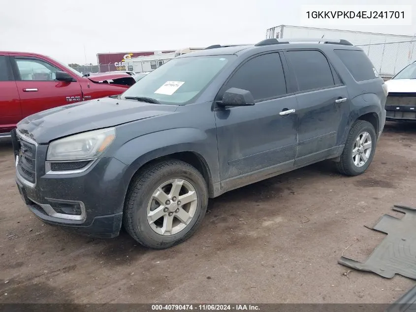 2014 GMC Acadia Sle-2 VIN: 1GKKVPKD4EJ241701 Lot: 40790474