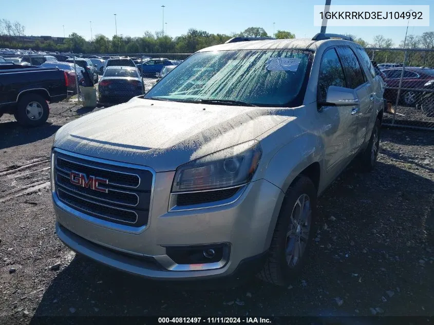 2014 GMC Acadia Slt-1 VIN: 1GKKRRKD3EJ104992 Lot: 40812497