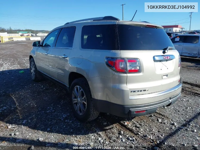 2014 GMC Acadia Slt-1 VIN: 1GKKRRKD3EJ104992 Lot: 40812497