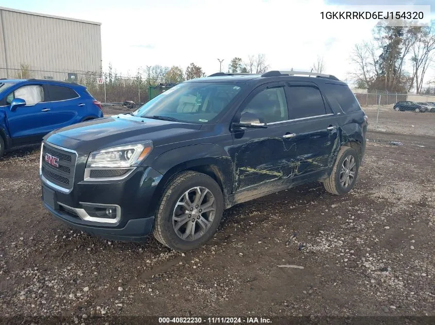 2014 GMC Acadia Slt-1 VIN: 1GKKRRKD6EJ154320 Lot: 40822230