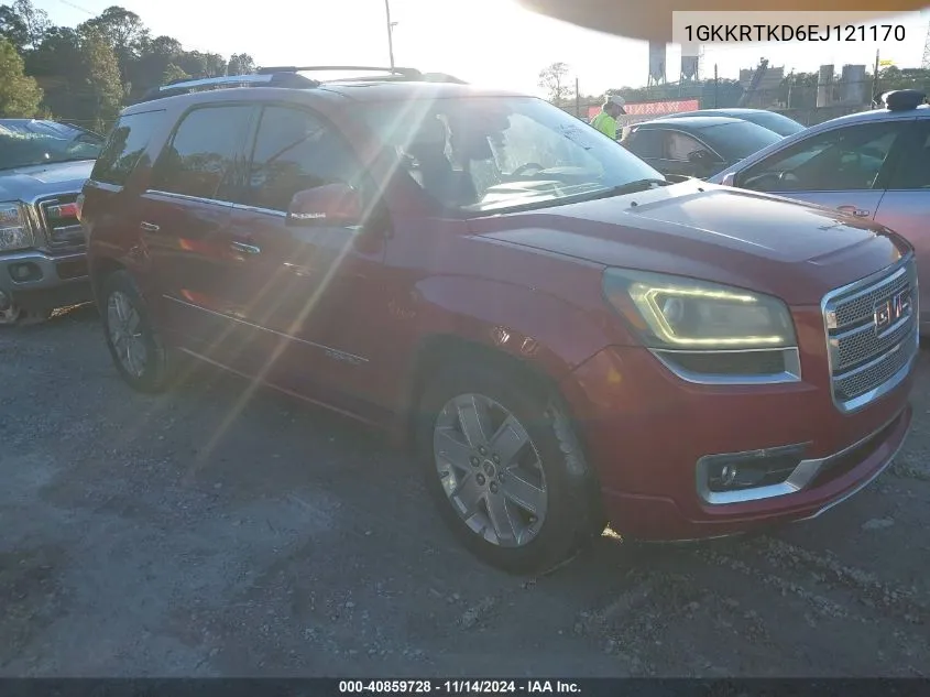 2014 GMC Acadia Denali VIN: 1GKKRTKD6EJ121170 Lot: 40859728