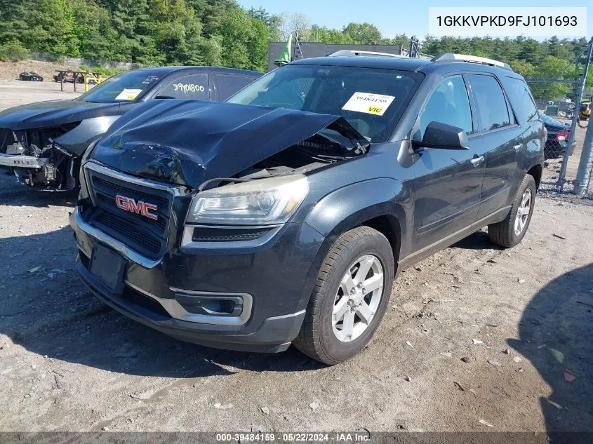 2015 GMC Acadia Sle-2 VIN: 1GKKVPKD9FJ101693 Lot: 39484159