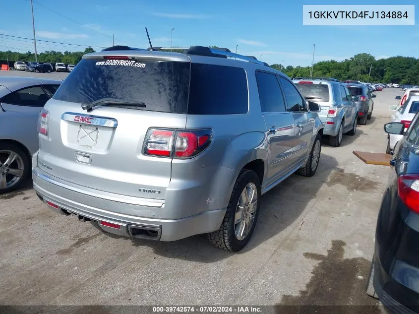 2015 GMC Acadia Denali VIN: 1GKKVTKD4FJ134884 Lot: 39742574