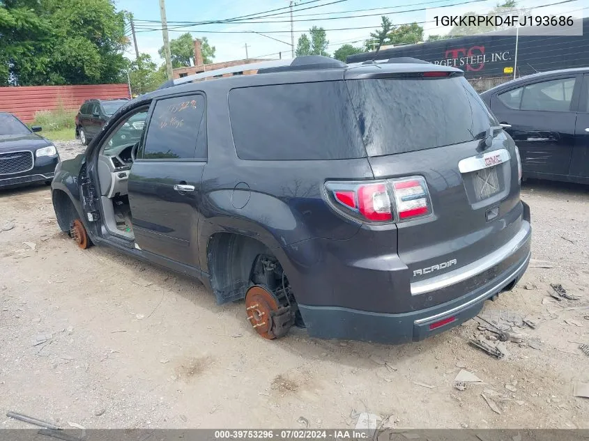 1GKKRPKD4FJ193686 2015 GMC Acadia Sle-2