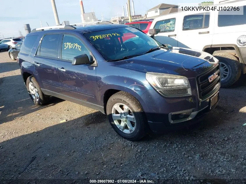 2015 GMC Acadia Sle-2 VIN: 1GKKVPKD4FJ102766 Lot: 39807992