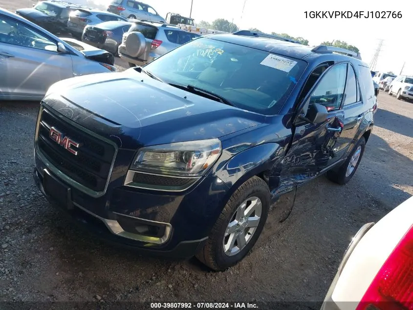 2015 GMC Acadia Sle-2 VIN: 1GKKVPKD4FJ102766 Lot: 39807992