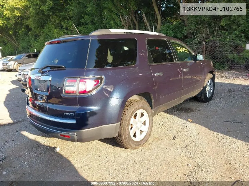 2015 GMC Acadia Sle-2 VIN: 1GKKVPKD4FJ102766 Lot: 39807992