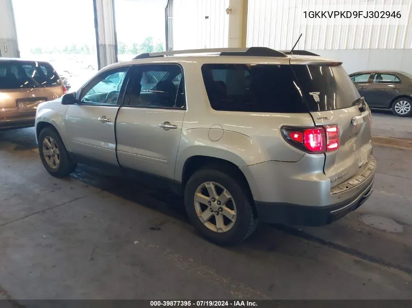 2015 GMC Acadia Sle-2 VIN: 1GKKVPKD9FJ302946 Lot: 39877395