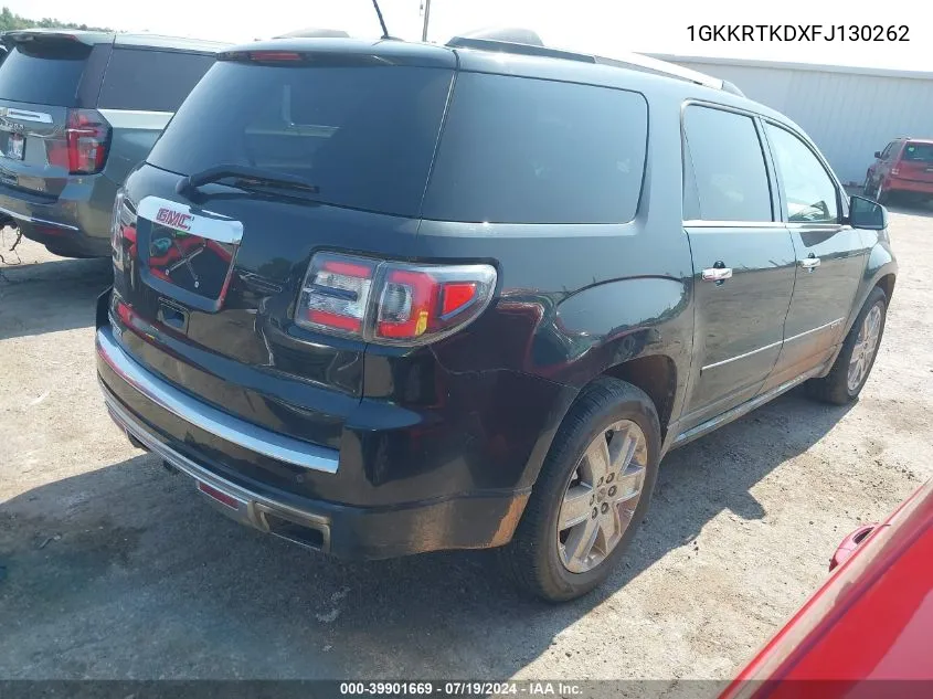 2015 GMC Acadia Denali VIN: 1GKKRTKDXFJ130262 Lot: 39901669