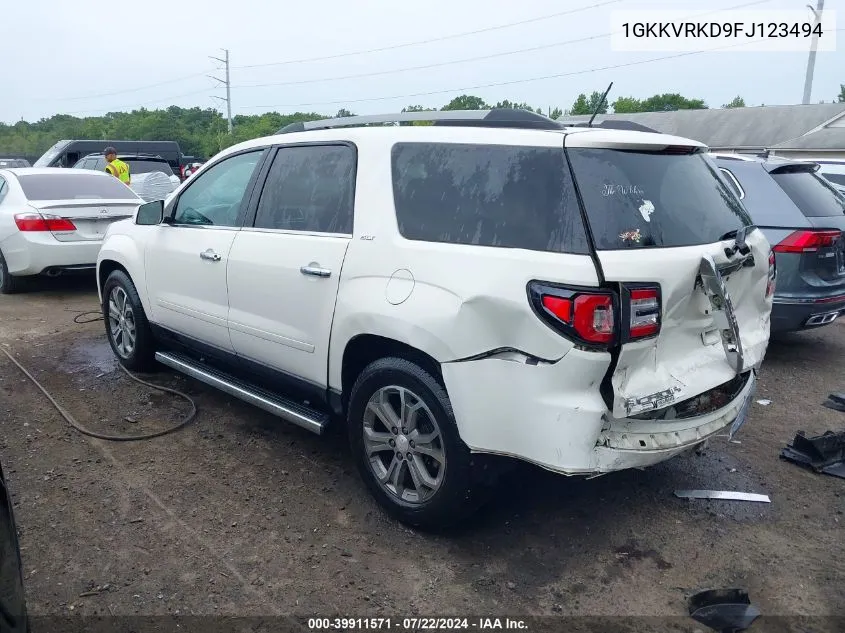 2015 GMC Acadia Slt-1 VIN: 1GKKVRKD9FJ123494 Lot: 39911571