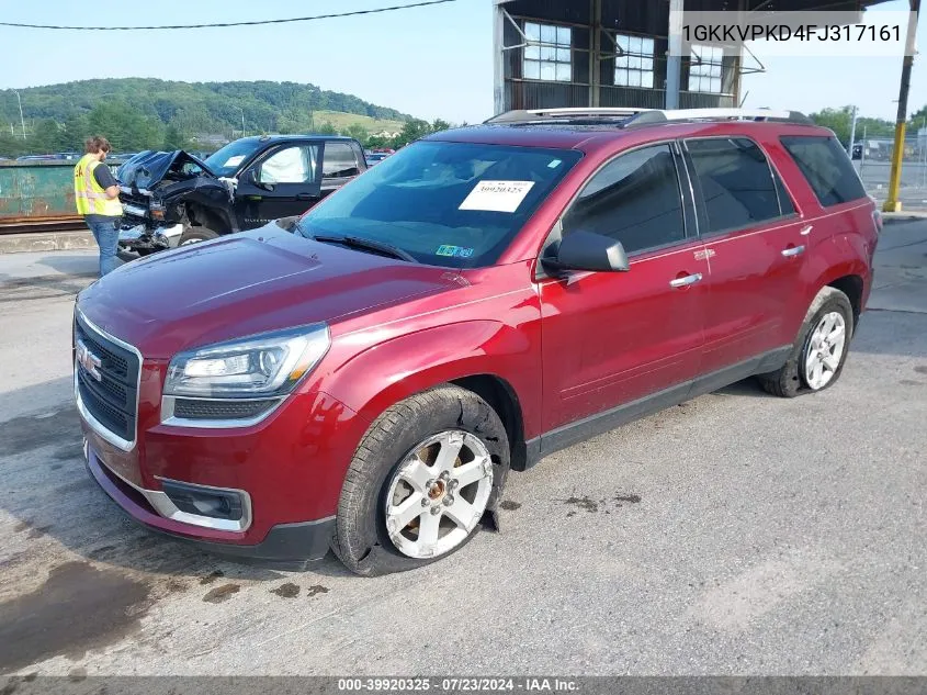 2015 GMC Acadia Sle-2 VIN: 1GKKVPKD4FJ317161 Lot: 39920325