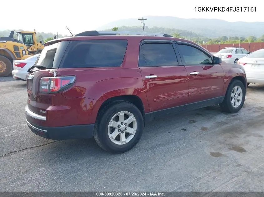 2015 GMC Acadia Sle-2 VIN: 1GKKVPKD4FJ317161 Lot: 39920325