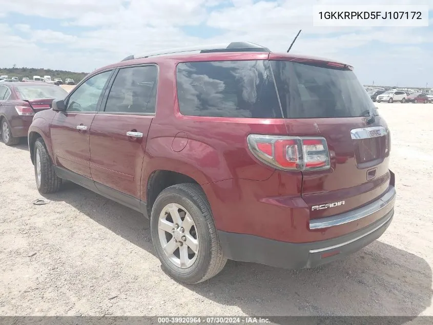 1GKKRPKD5FJ107172 2015 GMC Acadia Sle-2