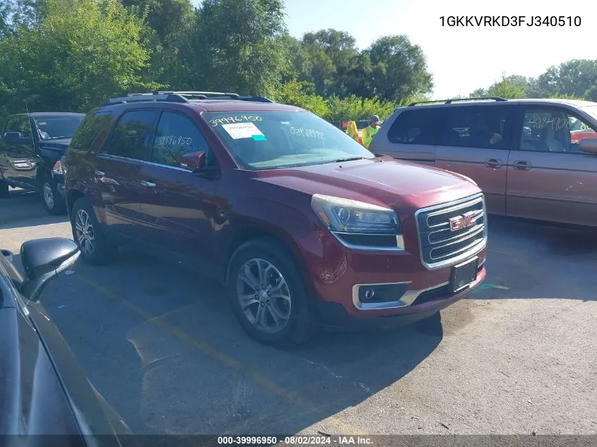 2015 GMC Acadia Slt-1 VIN: 1GKKVRKD3FJ340510 Lot: 39996950