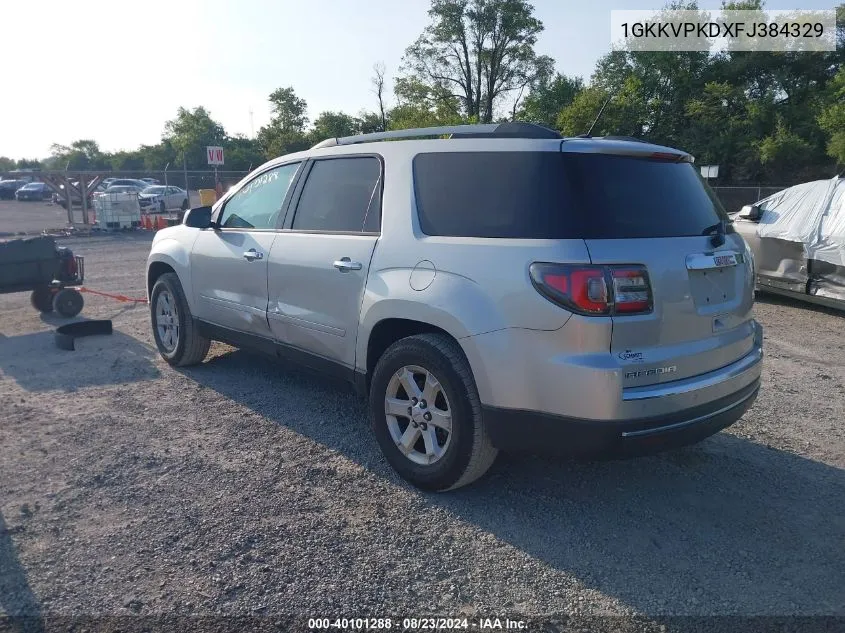 2015 GMC Acadia Sle-2 VIN: 1GKKVPKDXFJ384329 Lot: 40101288