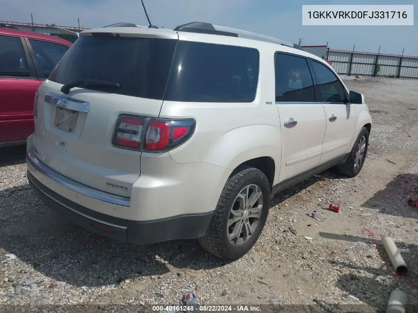 2015 GMC Acadia Slt-1 VIN: 1GKKVRKD0FJ331716 Lot: 40161248