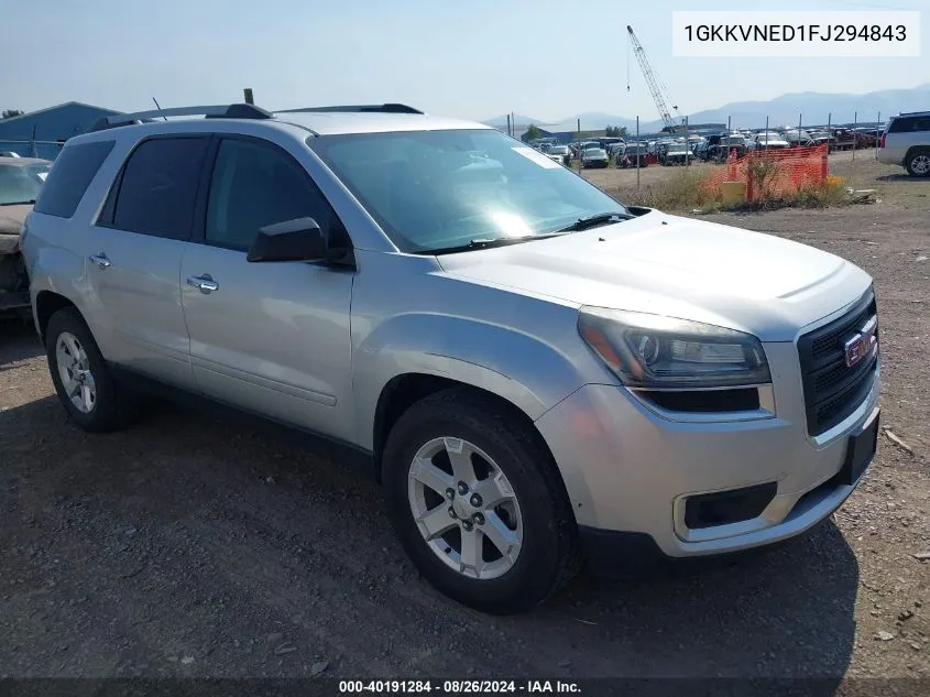 2015 GMC Acadia Sle-1 VIN: 1GKKVNED1FJ294843 Lot: 40191284