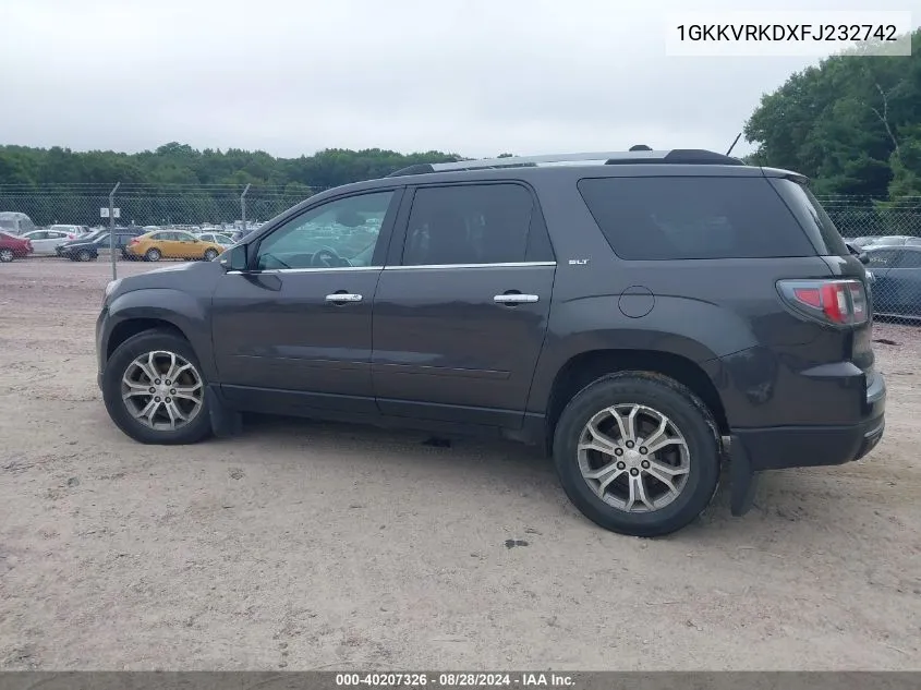 2015 GMC Acadia Slt-1 VIN: 1GKKVRKDXFJ232742 Lot: 40207326