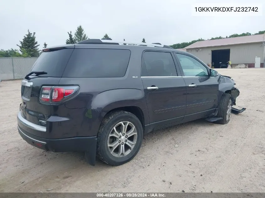 2015 GMC Acadia Slt-1 VIN: 1GKKVRKDXFJ232742 Lot: 40207326