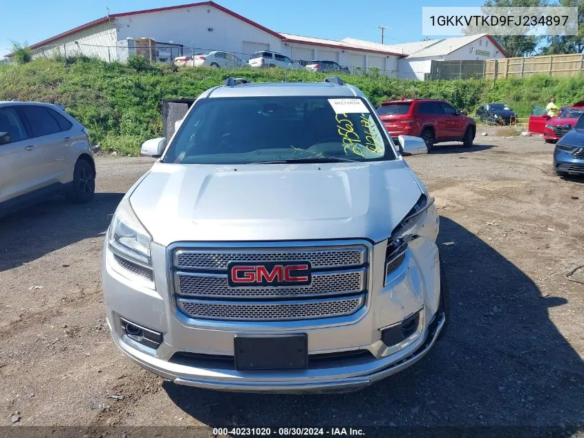 2015 GMC Acadia Denali VIN: 1GKKVTKD9FJ234897 Lot: 40231020