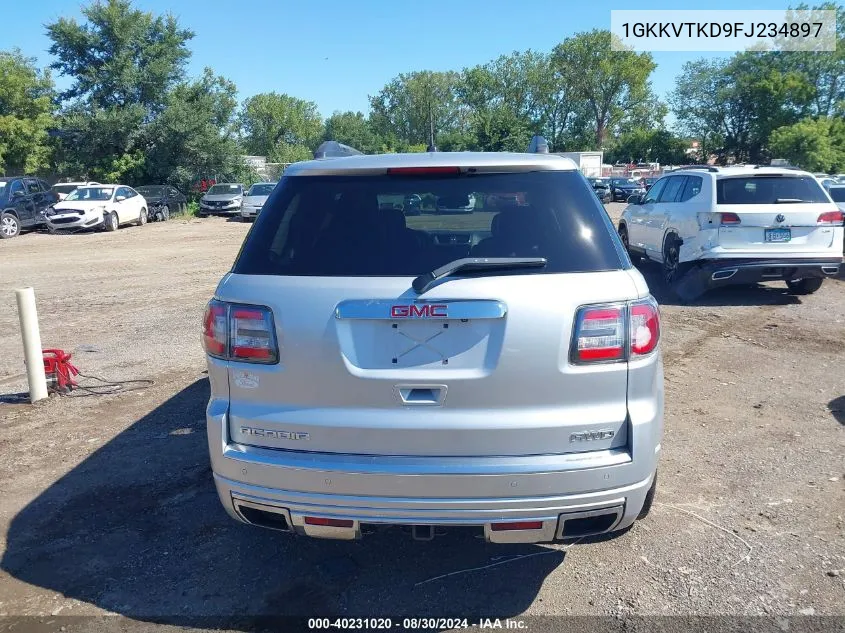 2015 GMC Acadia Denali VIN: 1GKKVTKD9FJ234897 Lot: 40231020