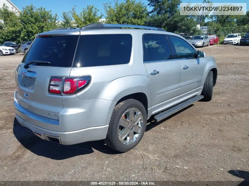 2015 GMC Acadia Denali VIN: 1GKKVTKD9FJ234897 Lot: 40231020