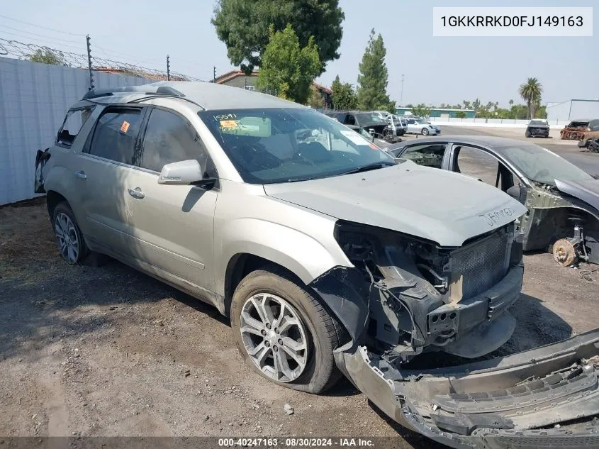 2015 GMC Acadia Slt-1 VIN: 1GKKRRKD0FJ149163 Lot: 40247163