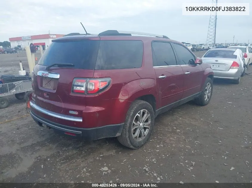 1GKKRRKD0FJ383822 2015 GMC Acadia Slt-1