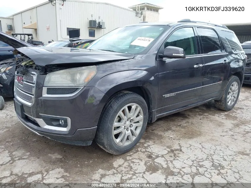 1GKKRTKD3FJ339620 2015 GMC Acadia Denali