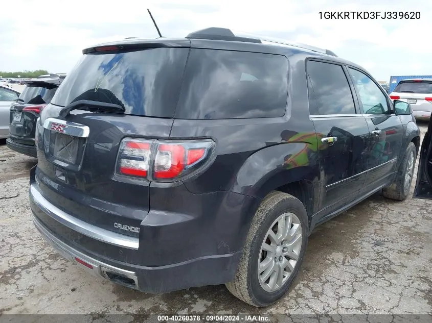 1GKKRTKD3FJ339620 2015 GMC Acadia Denali