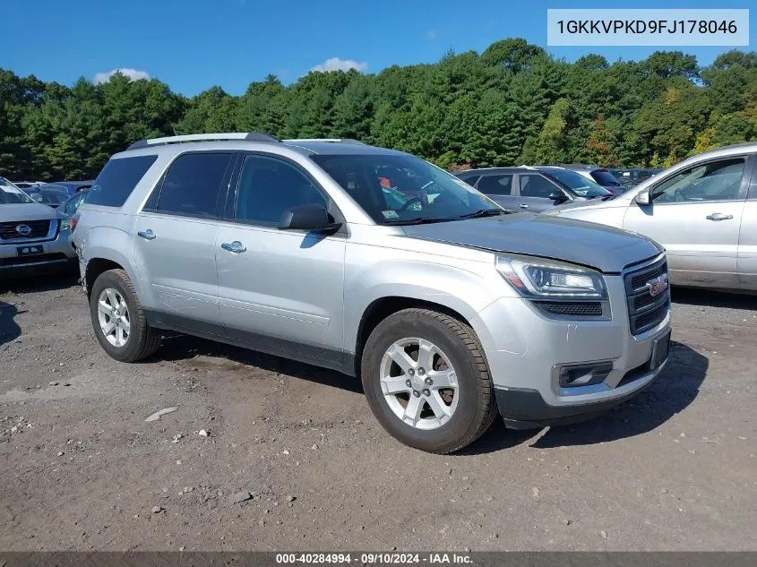 1GKKVPKD9FJ178046 2015 GMC Acadia Sle