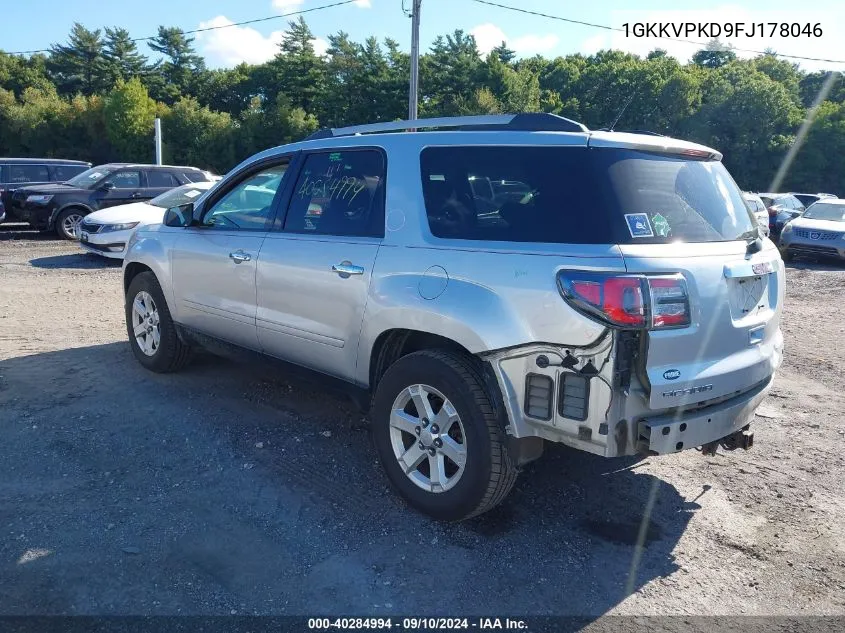 2015 GMC Acadia Sle VIN: 1GKKVPKD9FJ178046 Lot: 40284994