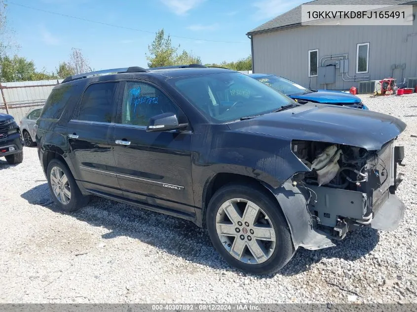 2015 GMC Acadia Denali VIN: 1GKKVTKD8FJ165491 Lot: 40307892