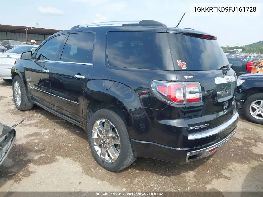 1GKKRTKD9FJ161728 2015 GMC Acadia Denali