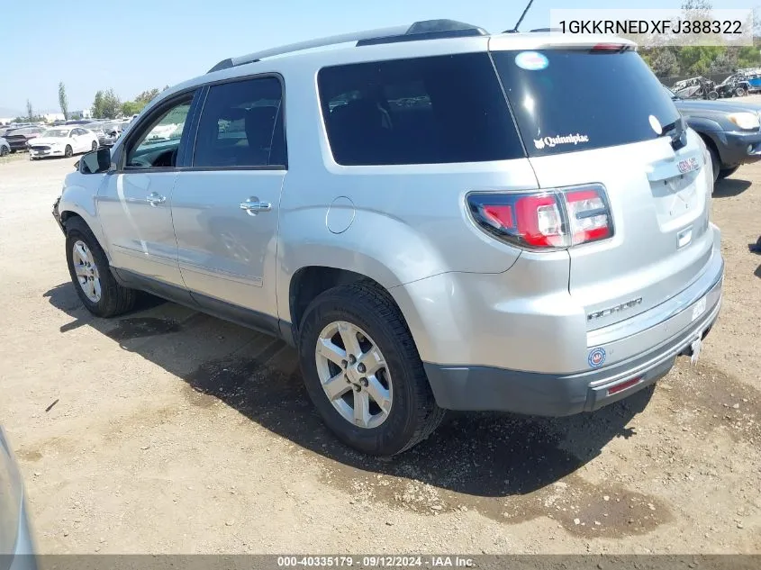 2015 GMC Acadia Sle-1 VIN: 1GKKRNEDXFJ388322 Lot: 40335179