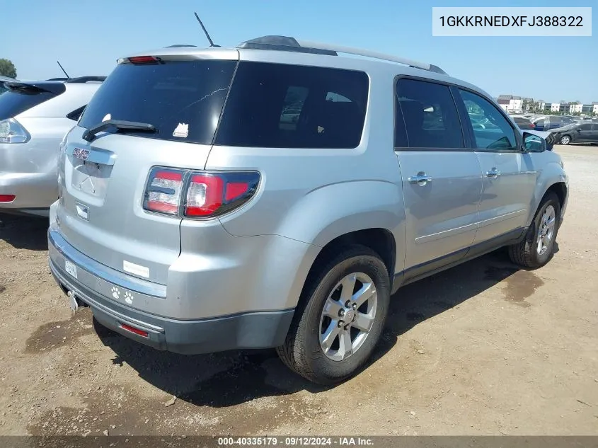 2015 GMC Acadia Sle-1 VIN: 1GKKRNEDXFJ388322 Lot: 40335179