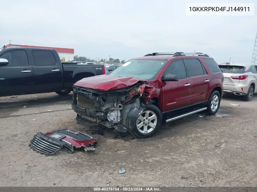 2015 GMC Acadia Sle-2 VIN: 1GKKRPKD4FJ144911 Lot: 40376704