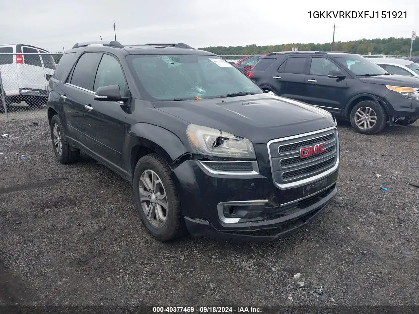 2015 GMC Acadia Slt-1 VIN: 1GKKVRKDXFJ151921 Lot: 40377459