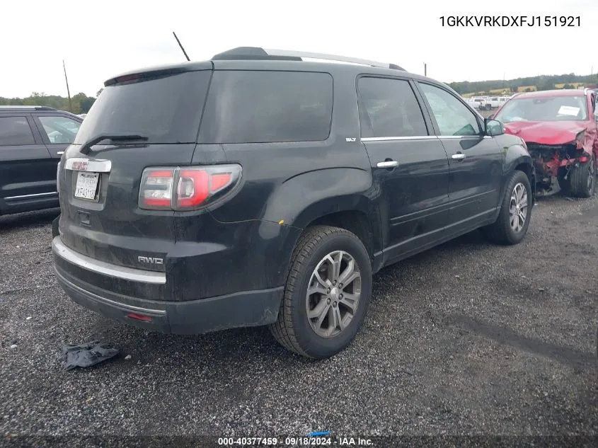 2015 GMC Acadia Slt-1 VIN: 1GKKVRKDXFJ151921 Lot: 40377459