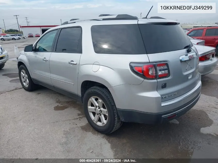 2015 GMC Acadia Sle-1 VIN: 1GKKRNED0FJ349299 Lot: 40428361