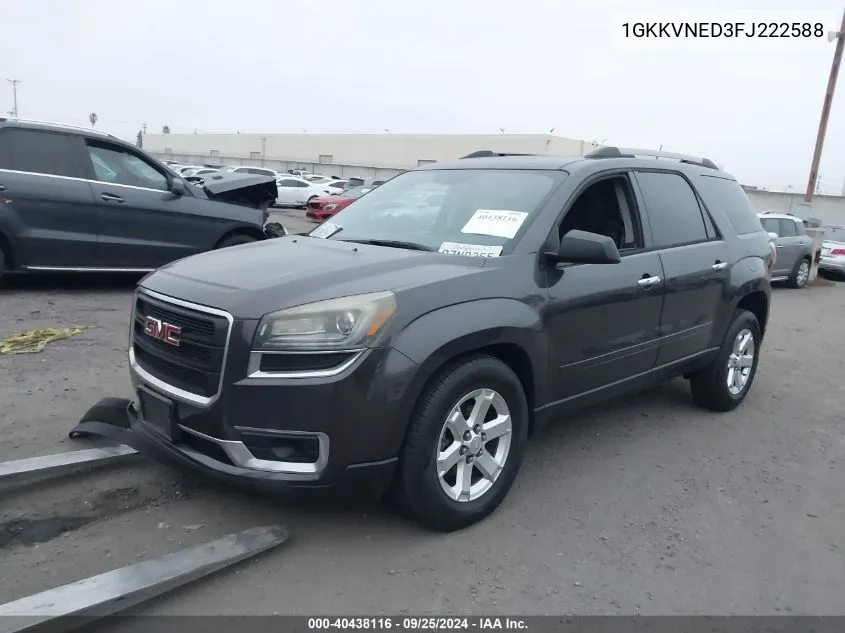 2015 GMC Acadia Sle-1 VIN: 1GKKVNED3FJ222588 Lot: 40438116