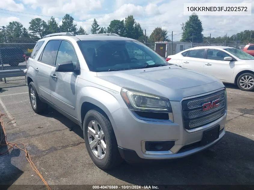 2015 GMC Acadia Sle VIN: 1GKKRNED3FJ202572 Lot: 40475569