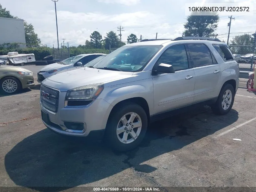 2015 GMC Acadia Sle VIN: 1GKKRNED3FJ202572 Lot: 40475569