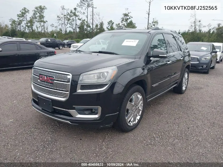 2015 GMC Acadia Denali VIN: 1GKKVTKD8FJ252565 Lot: 40485633